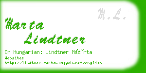 marta lindtner business card